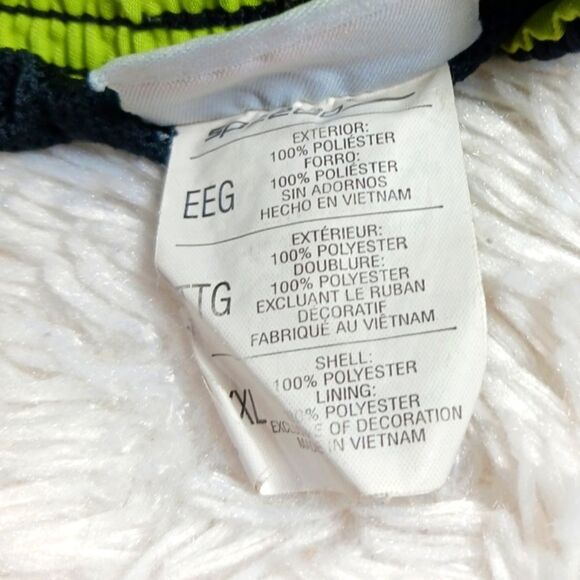 Speedo Swim Trunk/Board Short Men's XXL Black/Neon Green. Lined. Hip Pocket..... - Picture 3 of 12